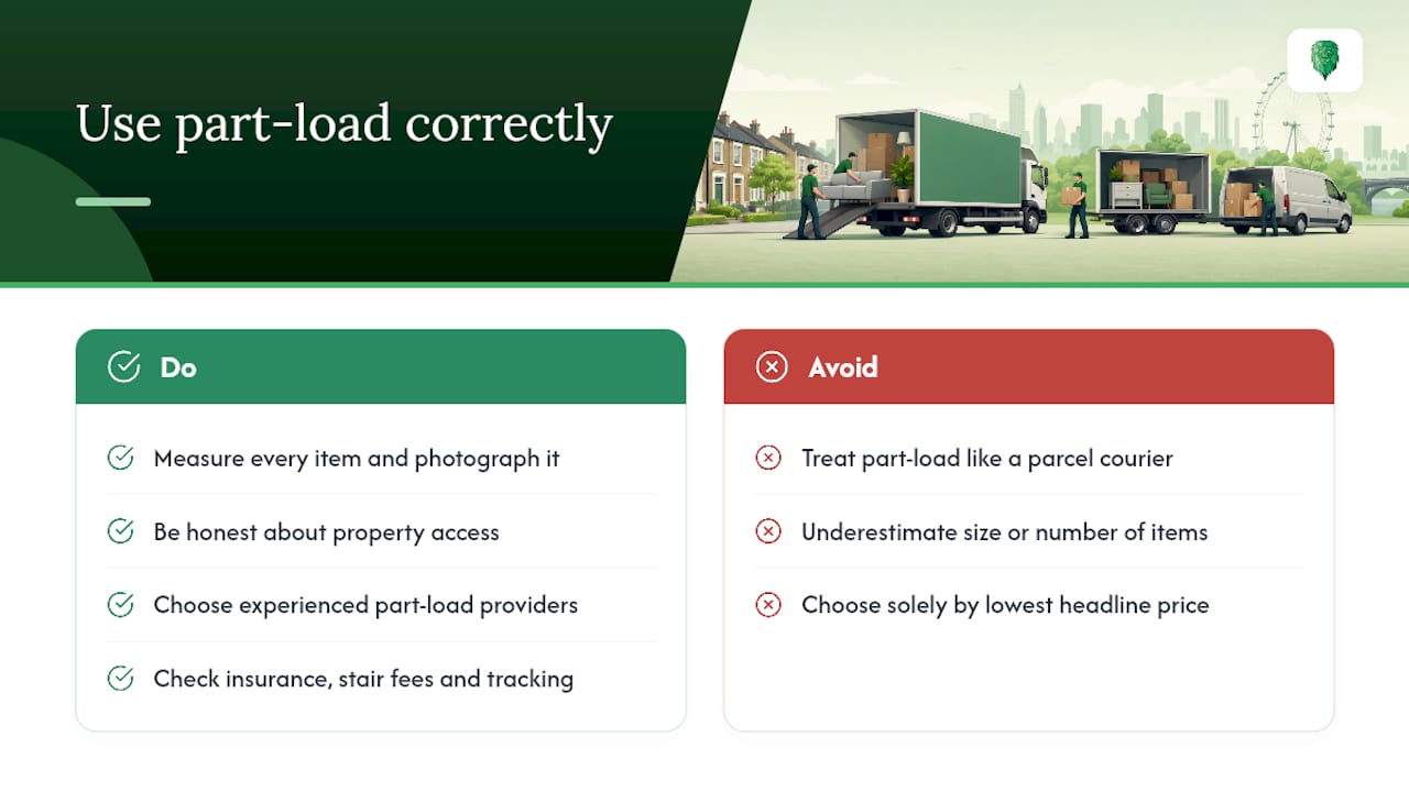 What the industry gets wrong about part load removals — overview diagram
