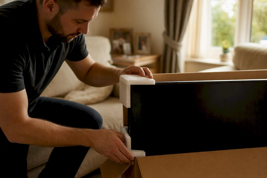 how movers pack tvs