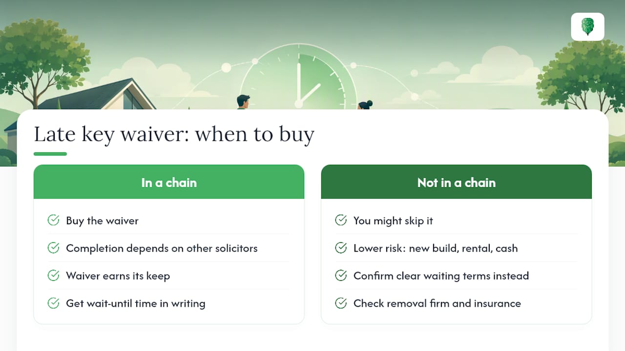 Is a late key waiver worth it? Our recommendation — overview diagram