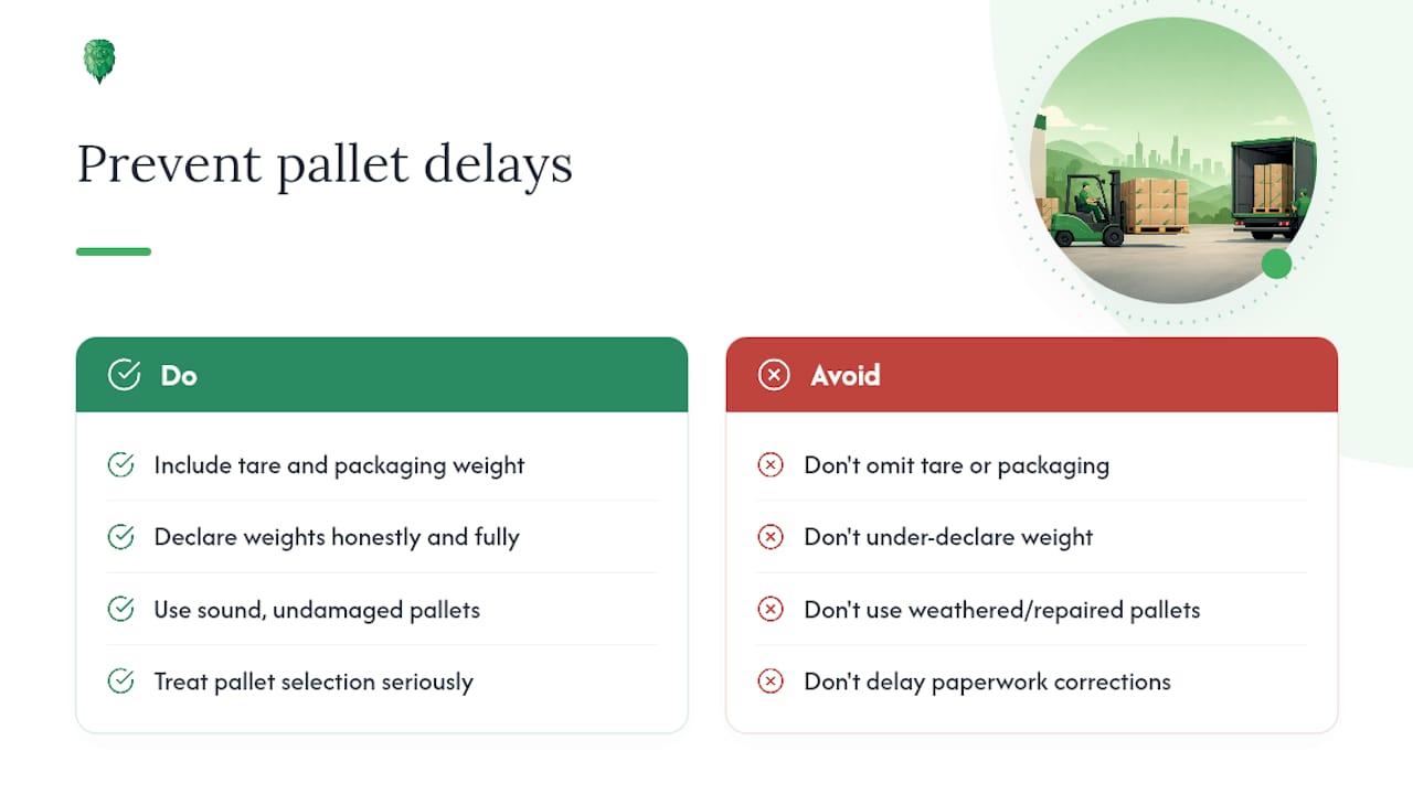 What we've learned handling pallets across the UK — overview diagram