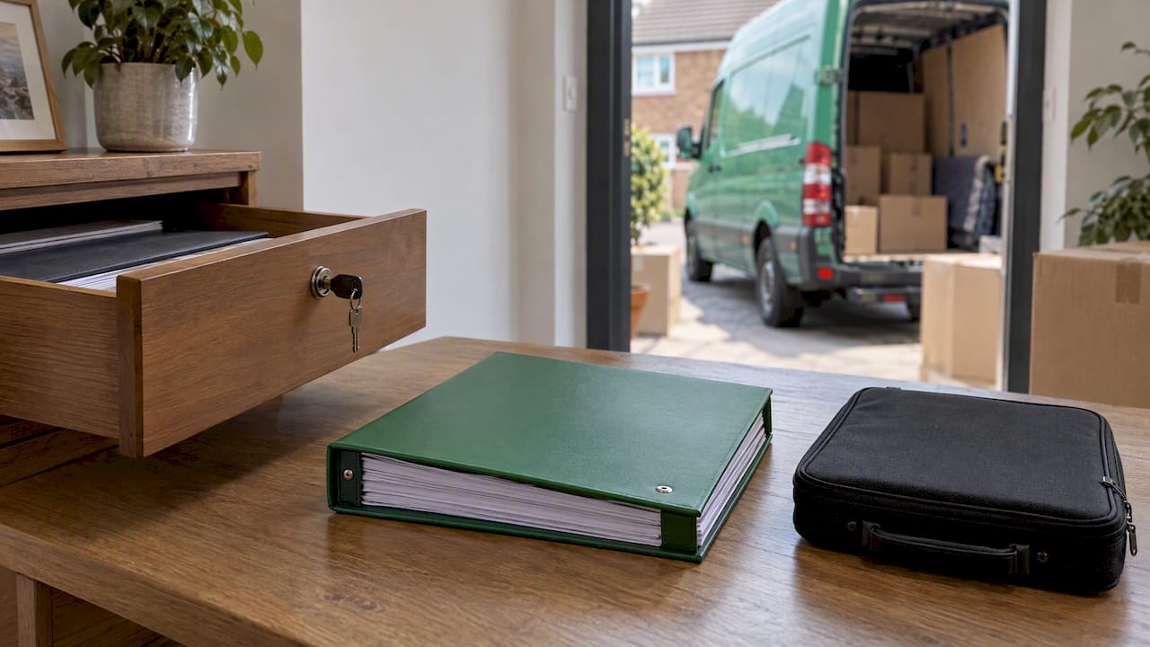 Illustration of secure moving document copies