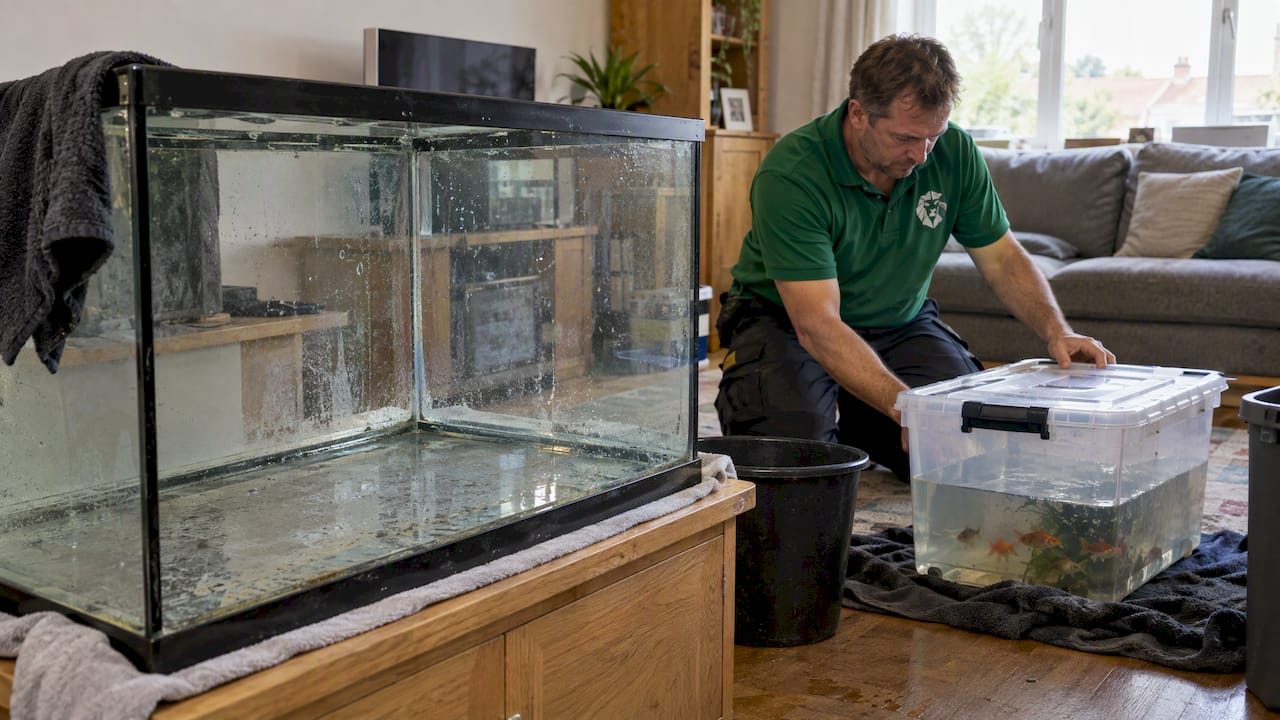 fish tank moving guide