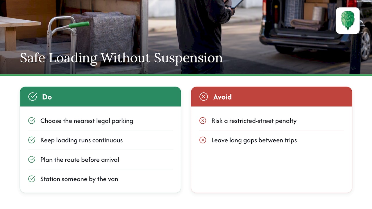 Four safe loading tactics without a suspension